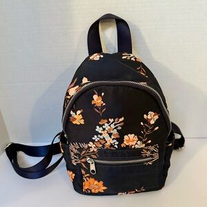 Urban Outfitters Floral Black Backpack Purse